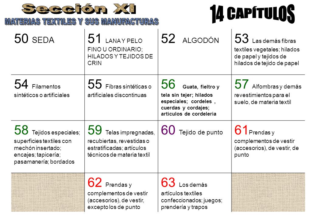 MATERIAS TEXTILES Y SUS MANUFACTURAS
