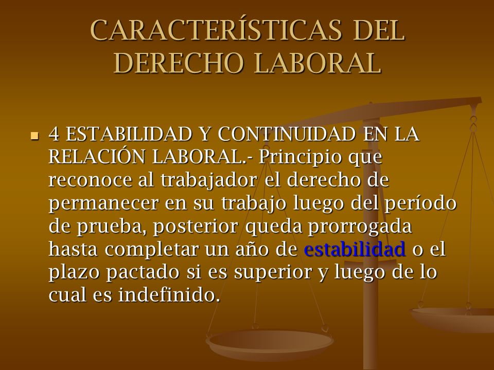 CARACTERÍSTICAS DEL DERECHO LABORAL
