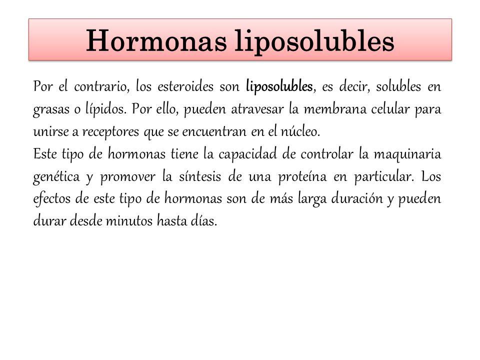 Hormonas liposolubles