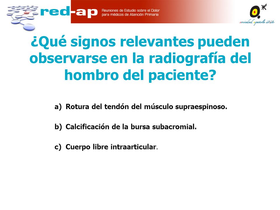 ¿Qué signos relevantes pueden observarse en la radiografía del hombro del paciente