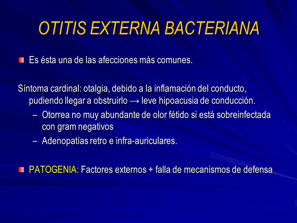 OTITIS EXTERNA BACTERIANA