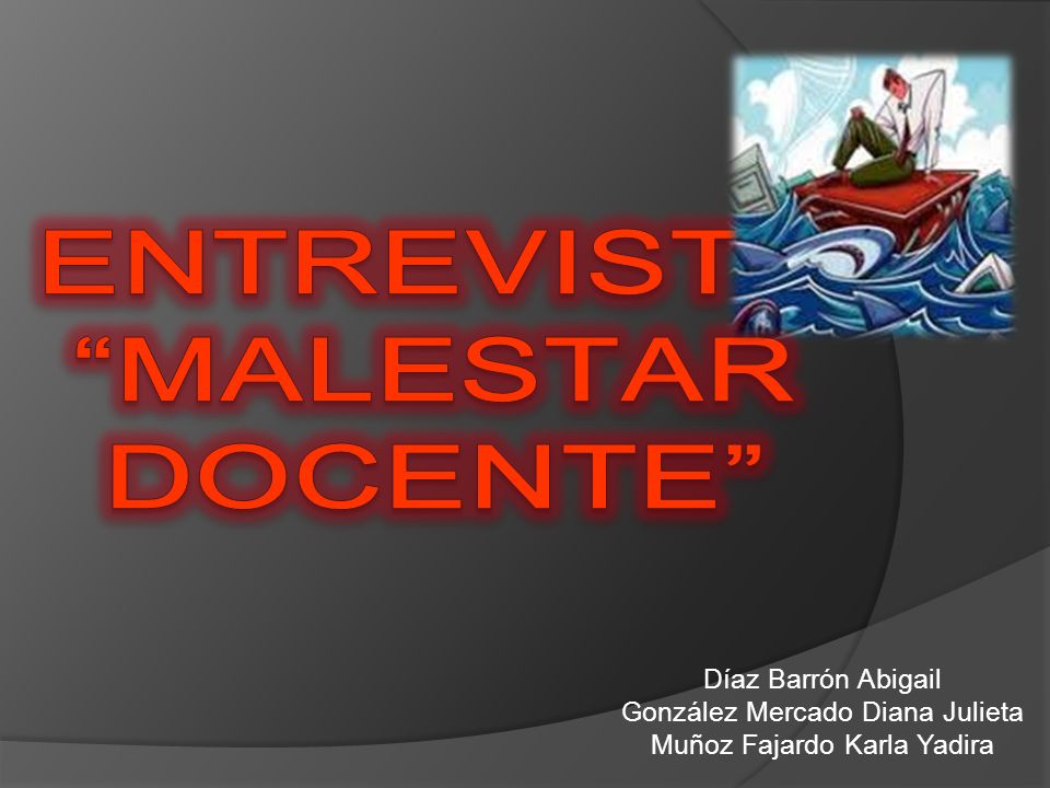 Entrevista malestar docente