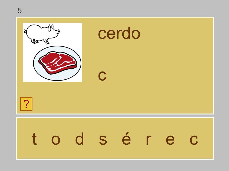 5 cerdo c t o d s é r e c