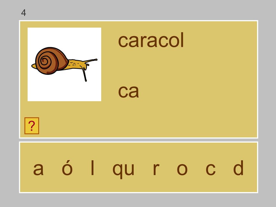 4 caracol ca a ó l qu r o c d