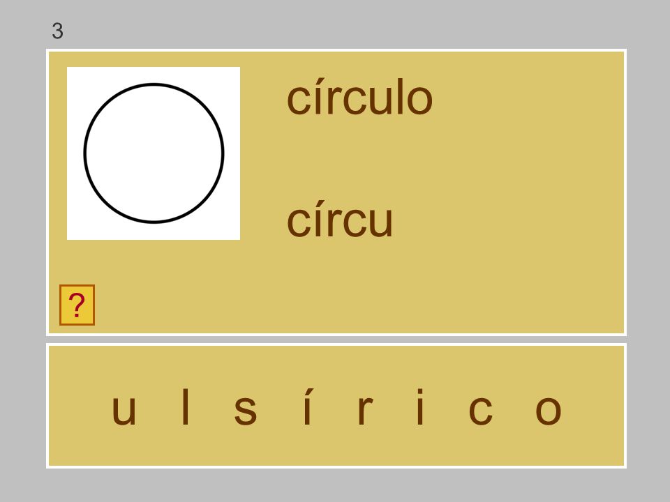 3 círculo círcu u l s í r i c o