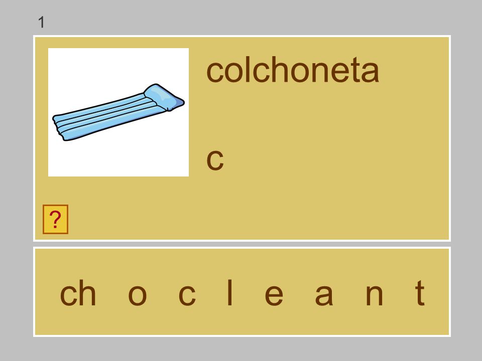 1 colchoneta c ch o c l e a n t