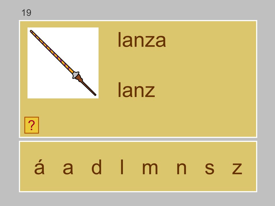 19 lanza lanz á a d l m n s z