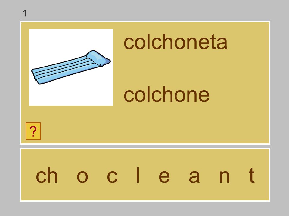 1 colchoneta colchone ch o c l e a n t