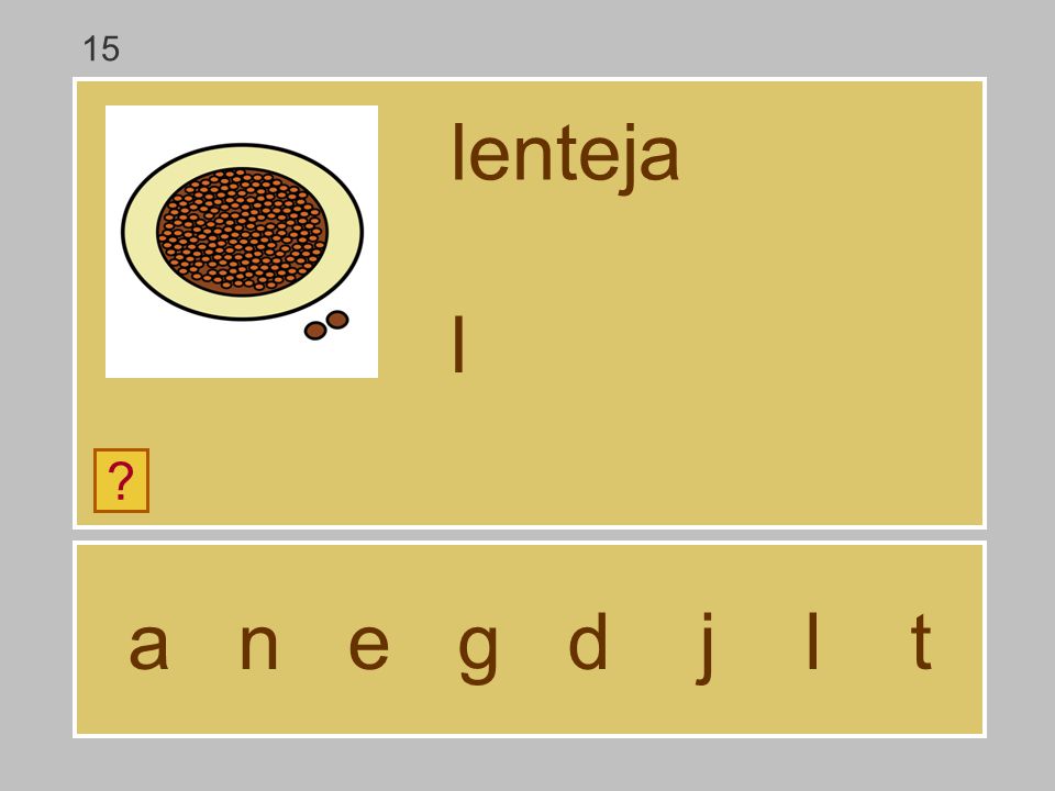 15 lenteja l a n e g d j l t