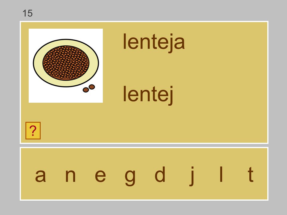 15 lenteja lentej a n e g d j l t