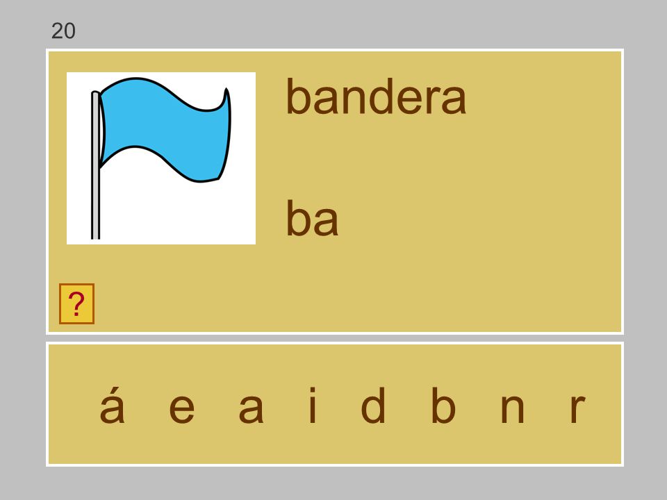 20 bandera ba á e a i d b n r