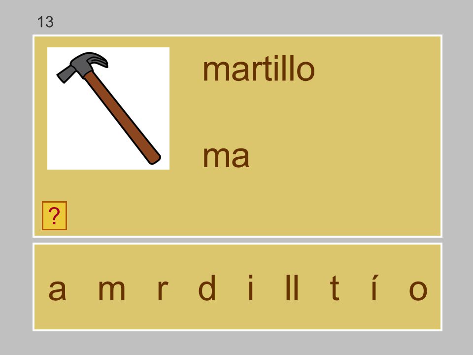 13 martillo ma a m r d i ll t í o