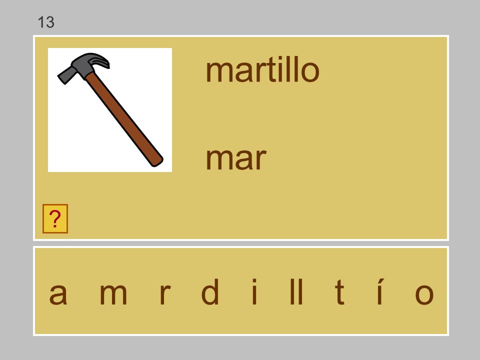 13 martillo mar a m r d i ll t í o