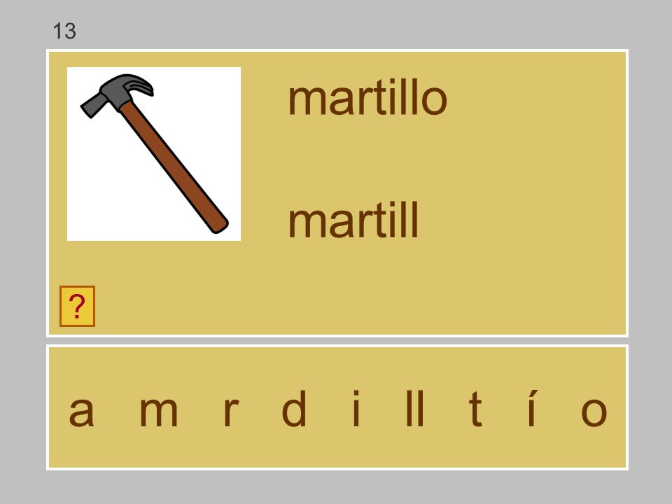 13 martillo martill a m r d i ll t í o