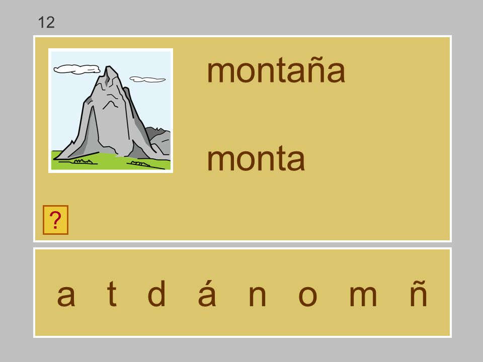 12 montaña monta a t d á n o m ñ
