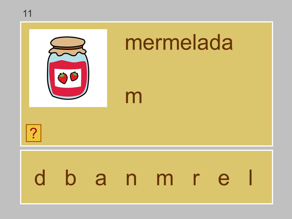 11 mermelada m d b a n m r e l