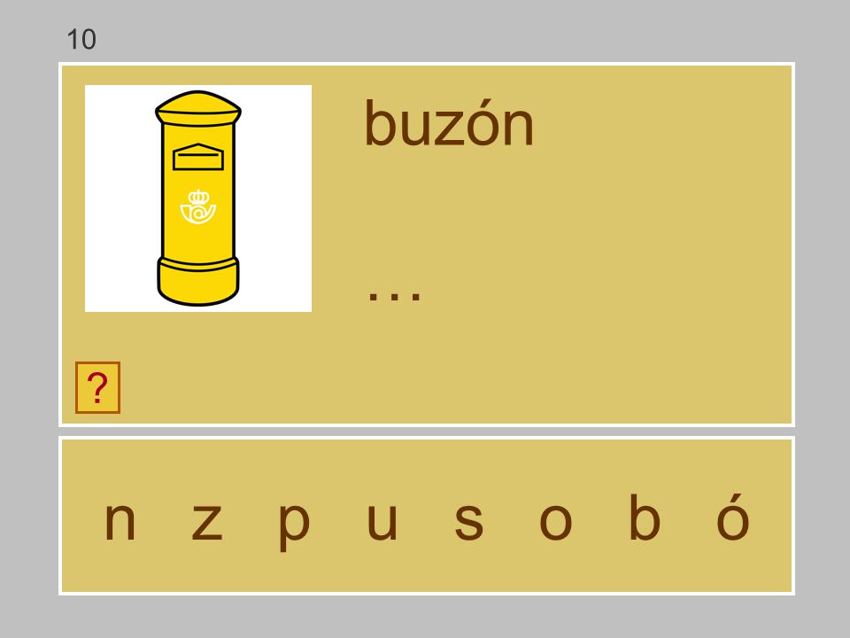 10 buzón … n z p u s o b ó