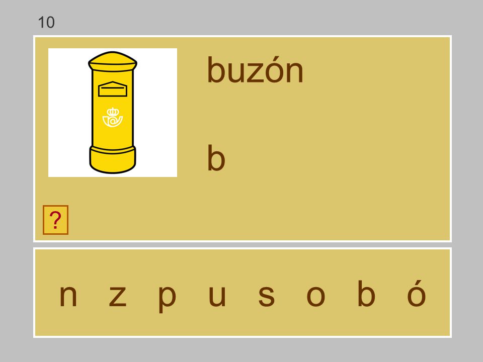10 buzón b n z p u s o b ó