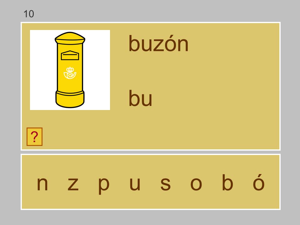 10 buzón bu n z p u s o b ó