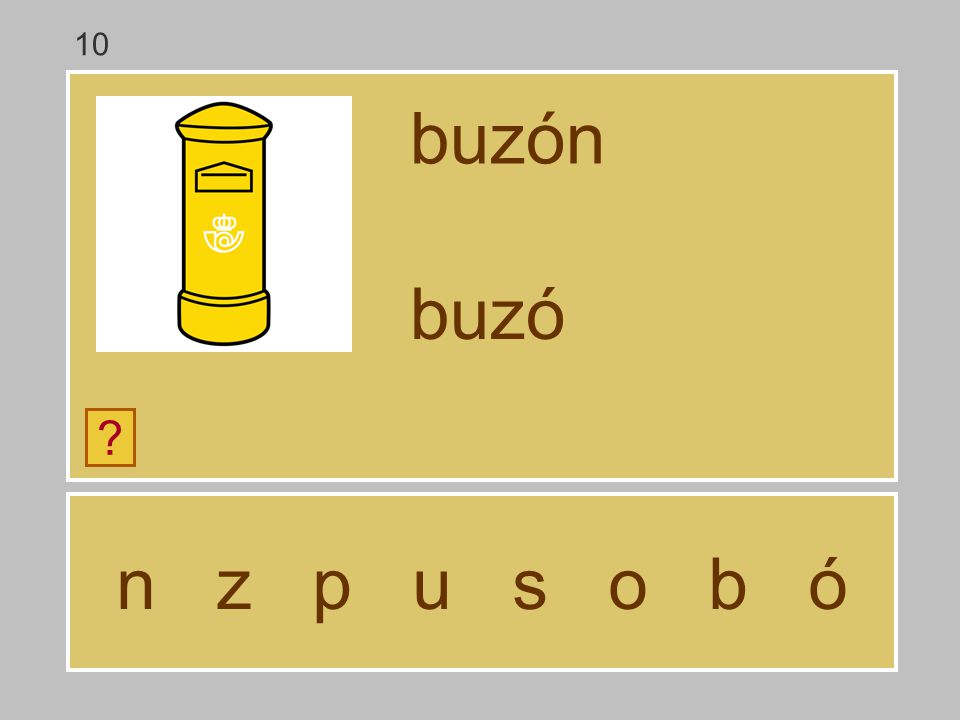 10 buzón buzó n z p u s o b ó