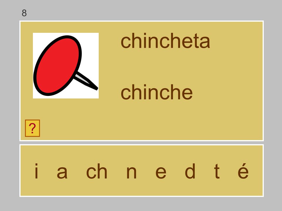 8 chincheta chinche i a ch n e d t é