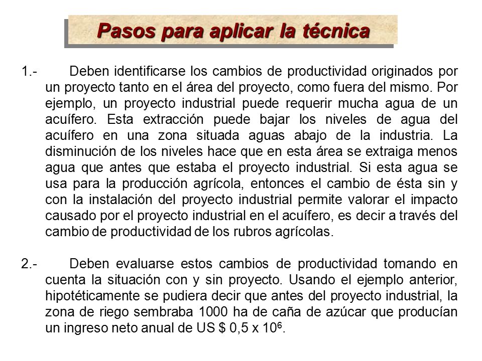 Pasos para aplicar la técnica