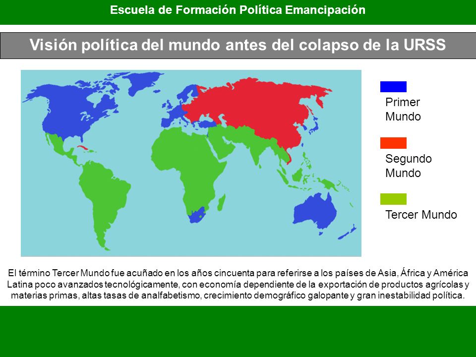 Visión política del mundo antes del colapso de la URSS