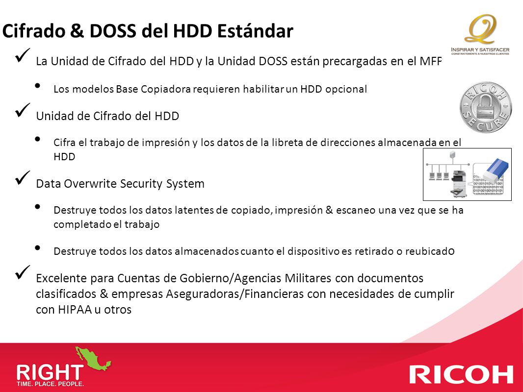 Cifrado & DOSS del HDD Estándar