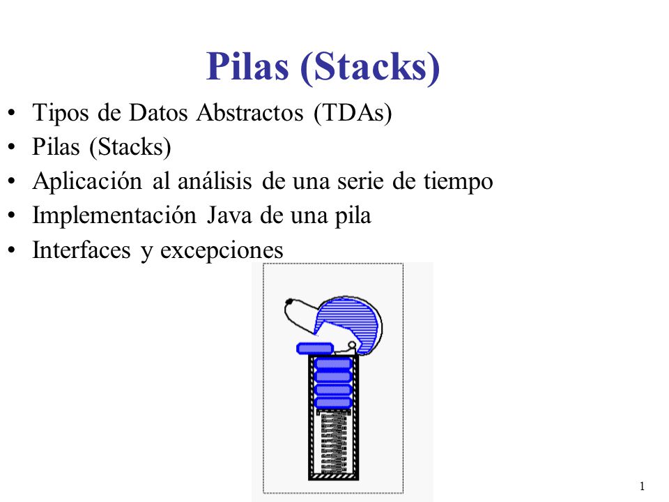 Pilas (Stacks) Tipos de Datos Abstractos (TDAs) Pilas (Stacks)