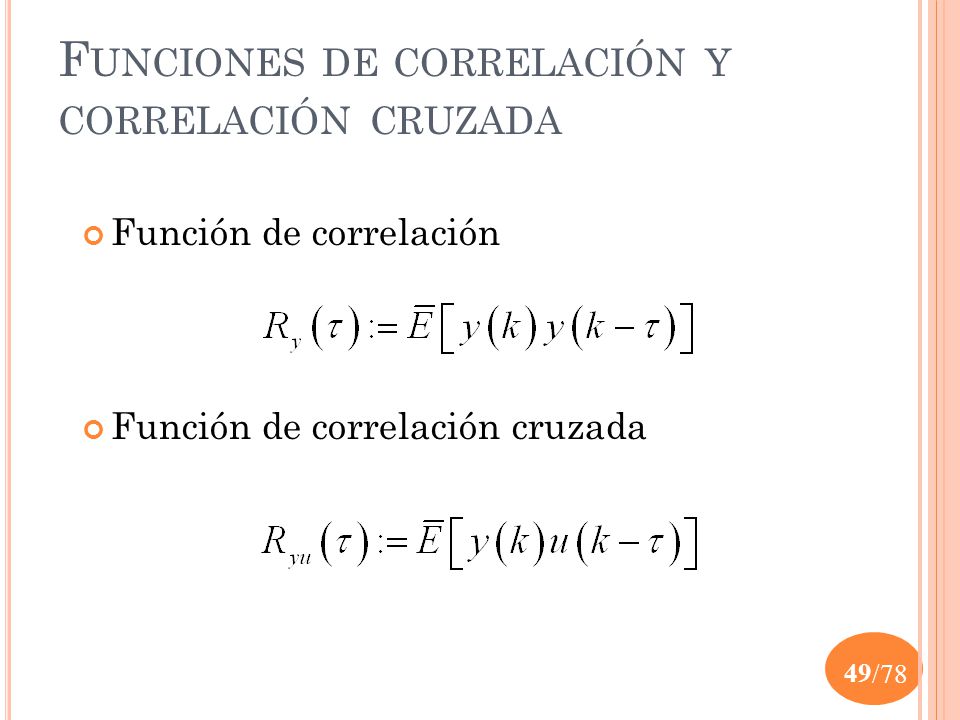 Funciones de correlación y correlación cruzada