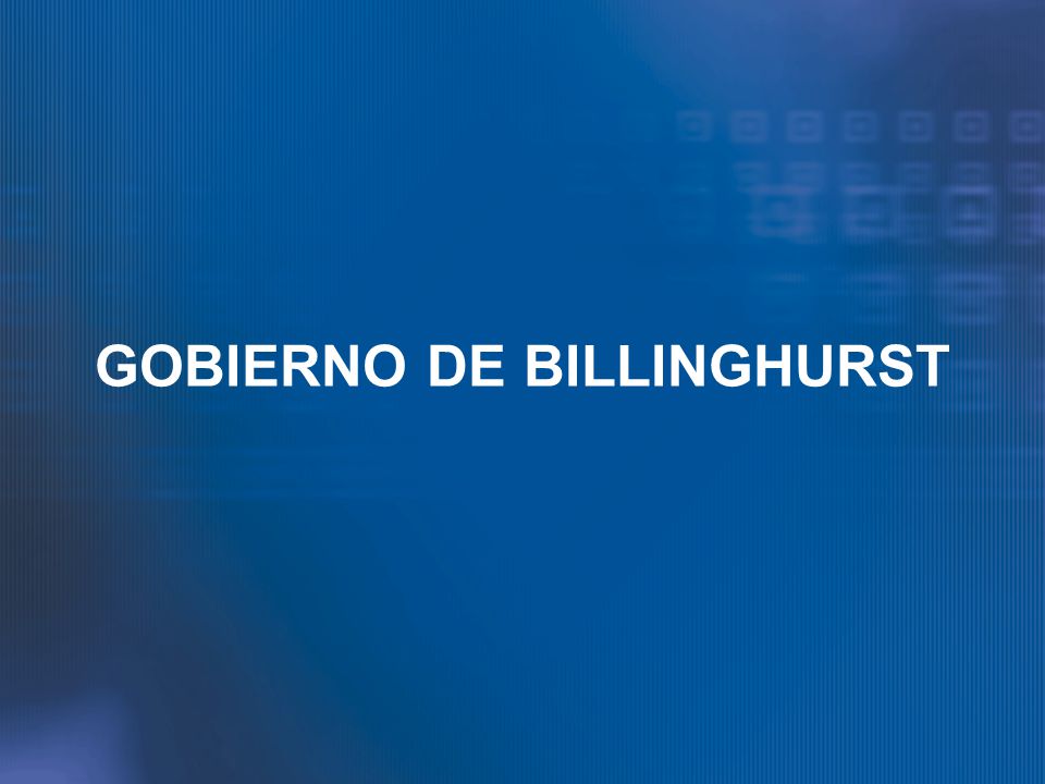 GOBIERNO DE BILLINGHURST
