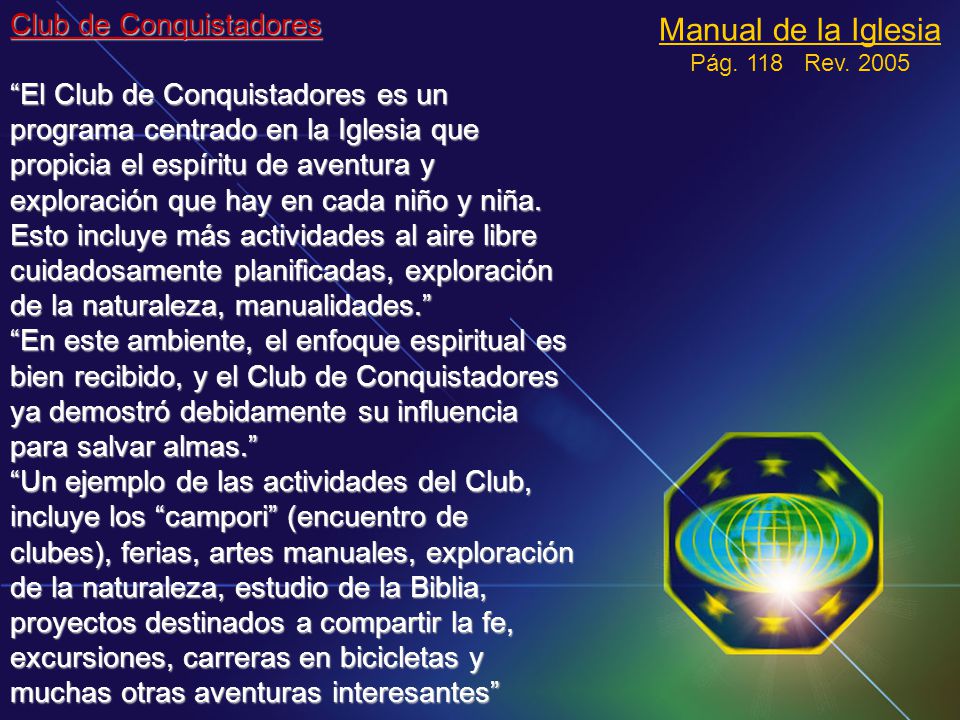 Manual de la Iglesia Club de Conquistadores