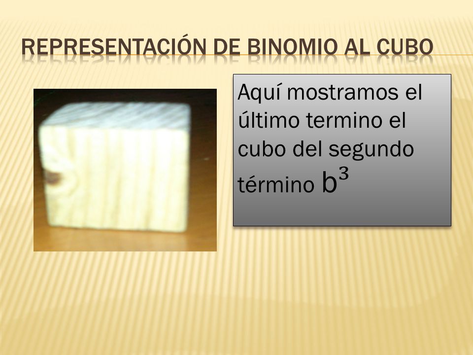 Representación de binomio al cubo