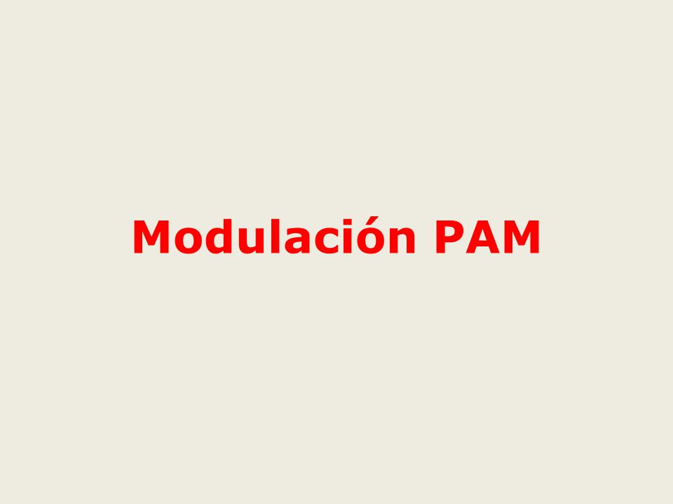 Modulación PAM