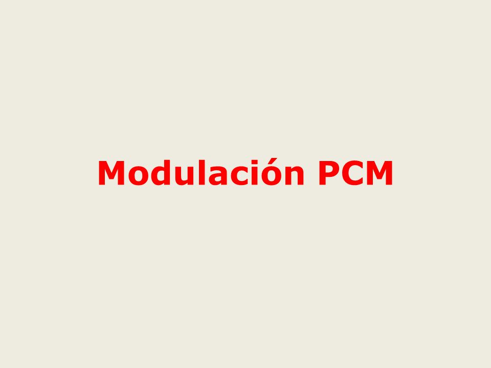 Modulación PCM
