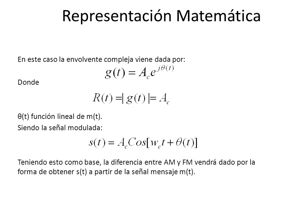 Representación Matemática