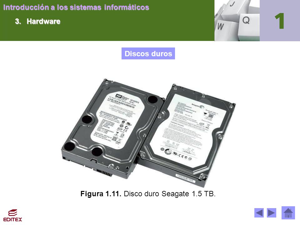 3. Hardware Discos duros Figura Disco duro Seagate 1.5 TB.