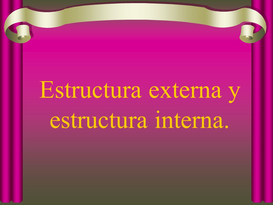 Estructura externa y estructura interna.