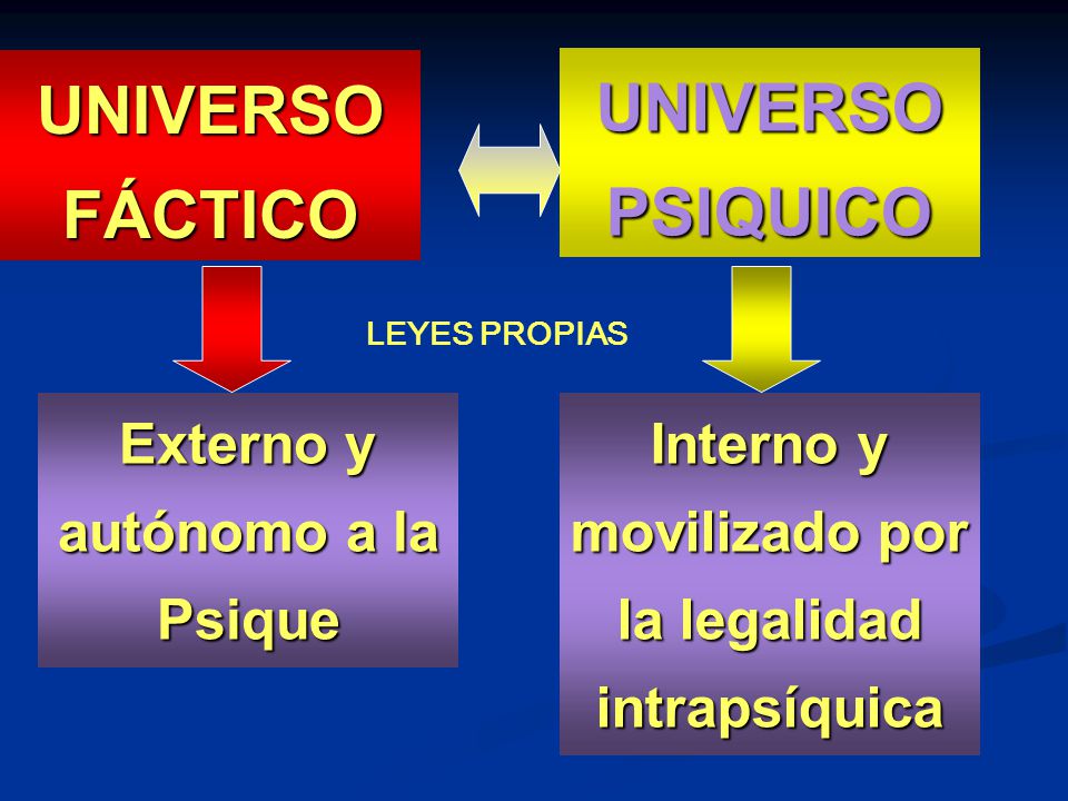 UNIVERSO FÁCTICO UNIVERSO PSIQUICO