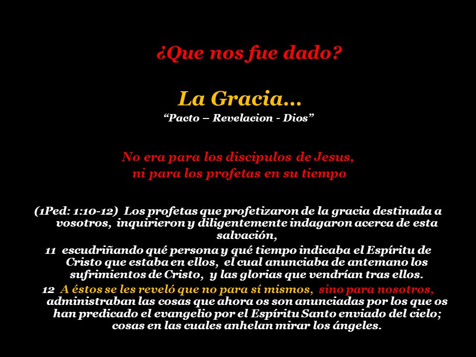 ¿Que nos fue dado La Gracia… No era para los discipulos de Jesus,