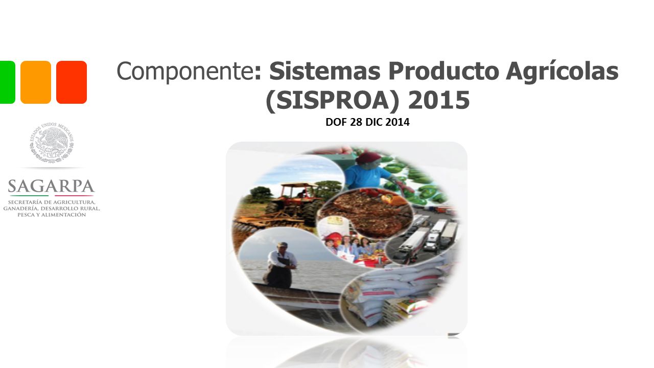 Componente: Sistemas Producto Agrícolas (SISPROA) 2015
