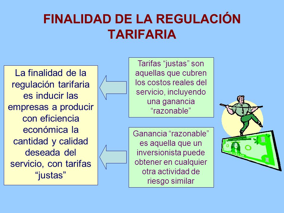 FINALIDAD DE LA REGULACIÓN TARIFARIA