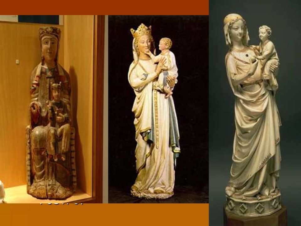 Pero sin duda es la VIRGEN MADRE DE CRISTO la iconografía más típicamente gótica.