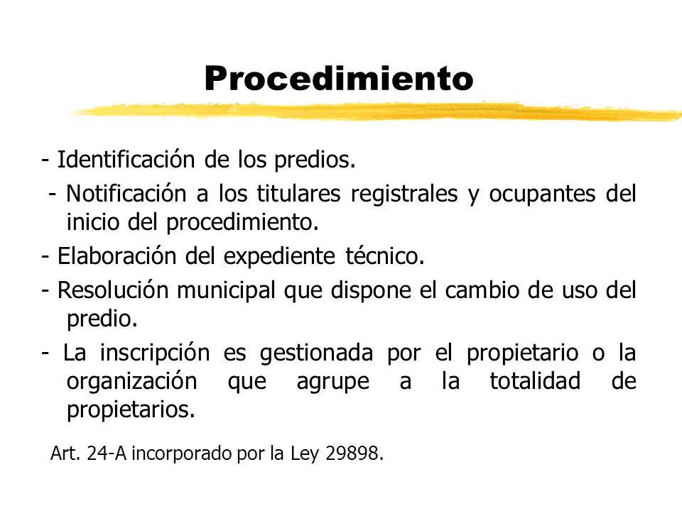 Procedimiento Art. 24-A incorporado por la Ley