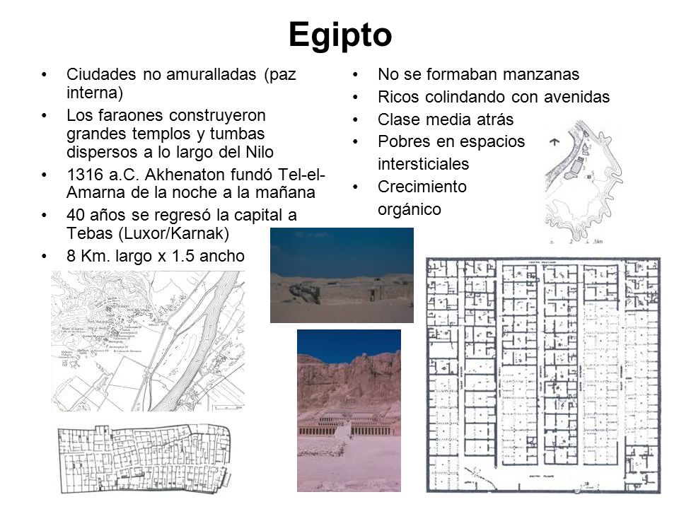 Egipto Ciudades no amuralladas (paz interna)