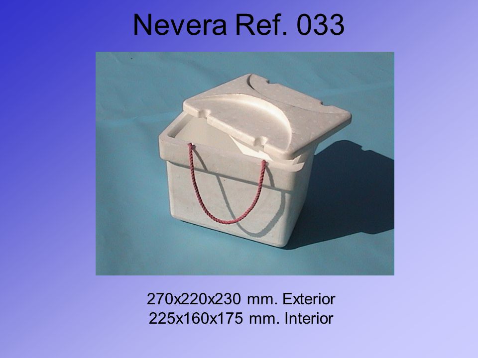 Nevera Ref x220x230 mm. Exterior 225x160x175 mm. Interior