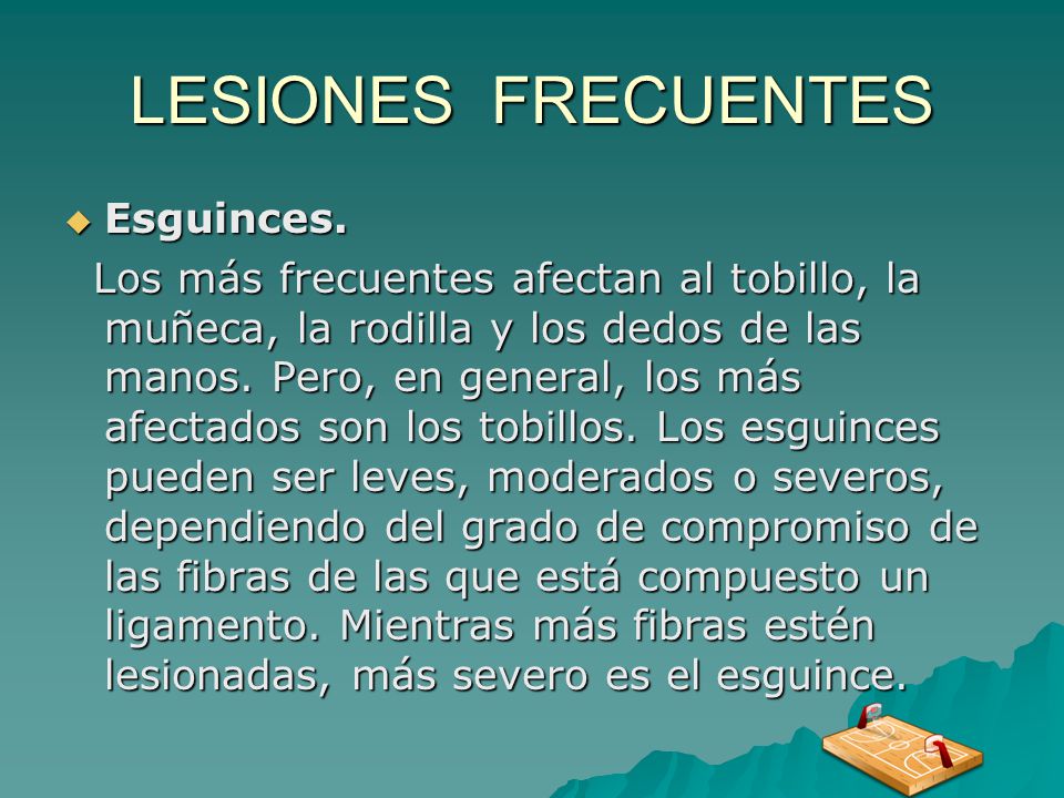 LESIONES FRECUENTES Esguinces.