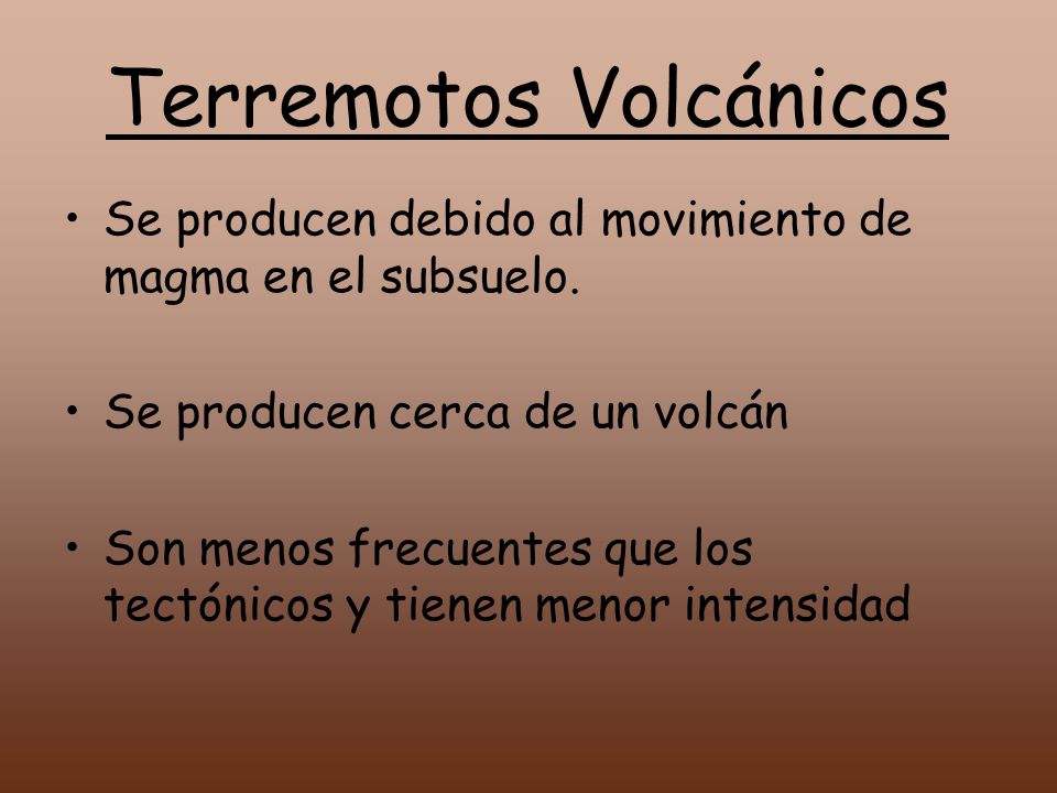 Terremotos Volcánicos