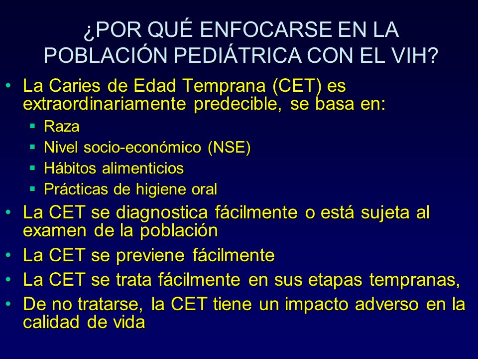 ¿POR QUÉ ENFOCARSE EN LA POBLACIÓN PEDIÁTRICA CON EL VIH