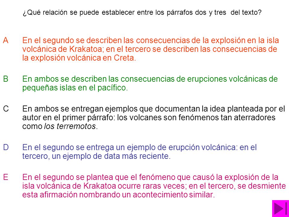 ¿Qué relación se puede establecer entre los párrafos dos y tres del texto